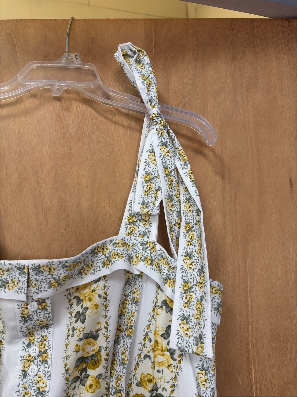 Gal Meets Glam White and Yellow Floral Tie-Shoulder Maxi Dress - Picture 6 of 10